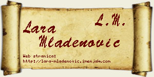 Lara Mladenović vizit kartica